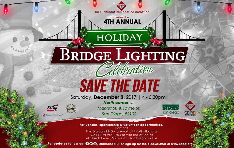 Holiday Bridge Lighting Celebration and Snow!